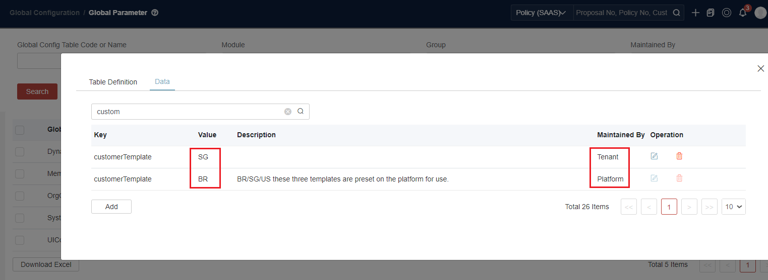 Customer UI