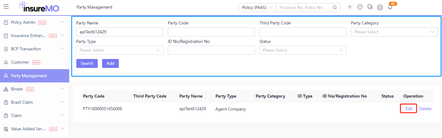 party Search