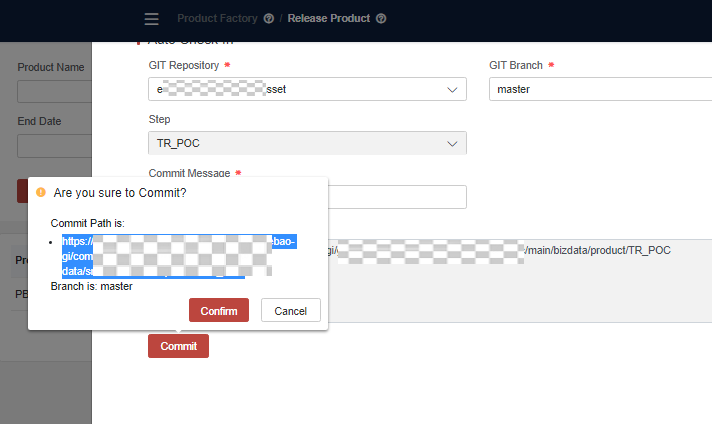 commit confirmation information