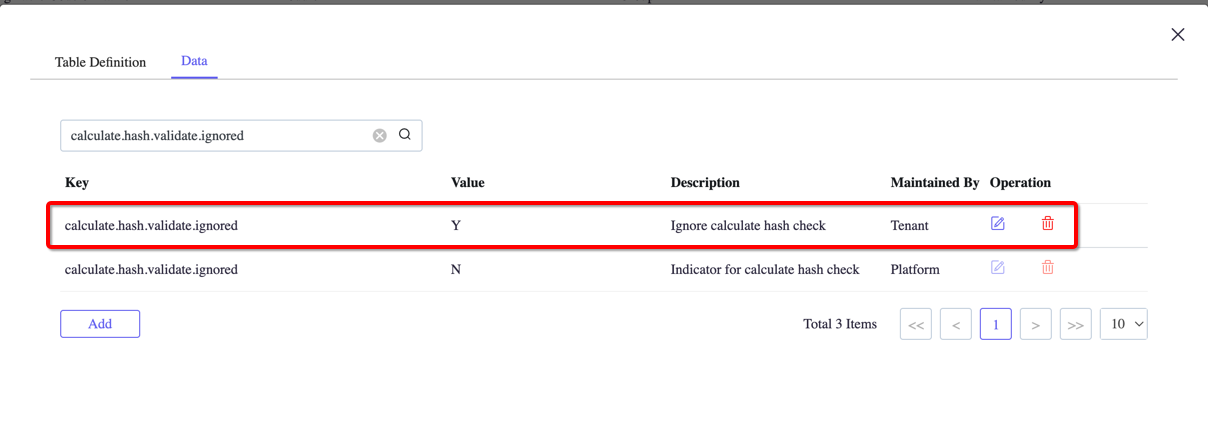 Switch Hash Vlidation