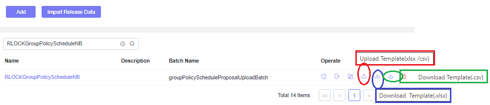 template upload download