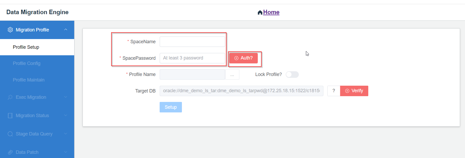 Create Profile Space
